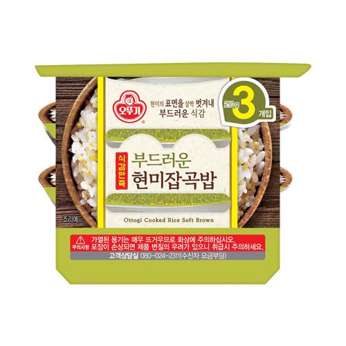 오뚜기밥 식감만족 부드러운현미잡곡밥 (210GX3)